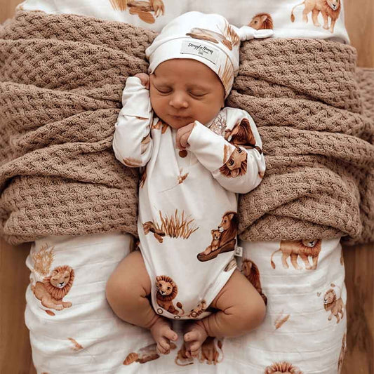 Snuggle Hunny - Lion Long Sleeve Organic Bodysuit
