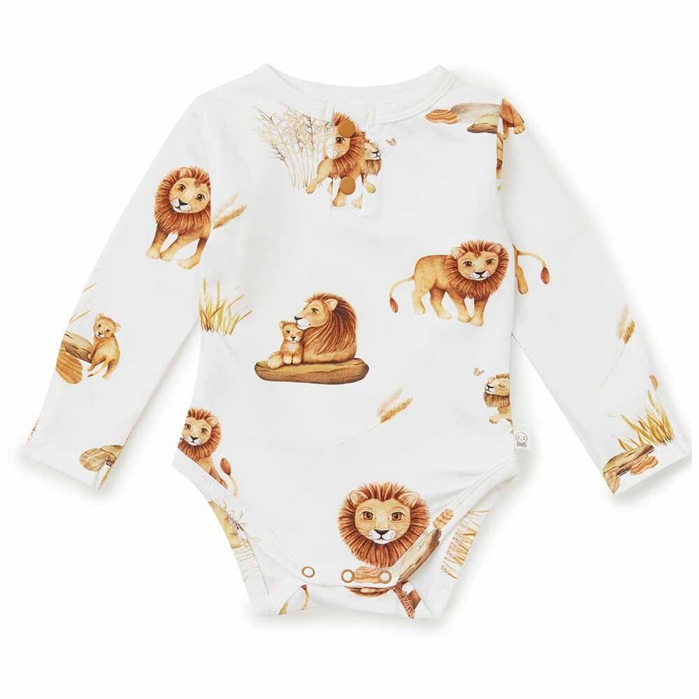 Snuggle Hunny - Lion Long Sleeve Organic Bodysuit