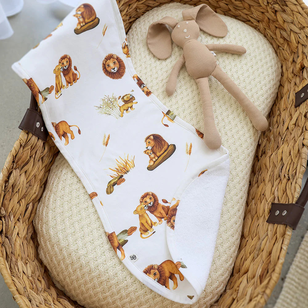 Snuggle Hunny - Lion Organic Cotton Burp Cloth