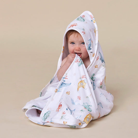 Snuggle Hunny - Little Subs Organic Hooded Baby Towel