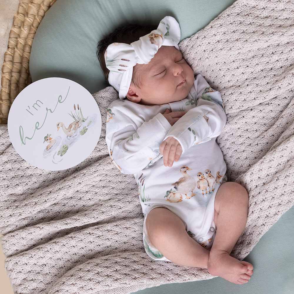 Snuggle Hunny Duck Pond Long Sleeve Organic Bodysuit