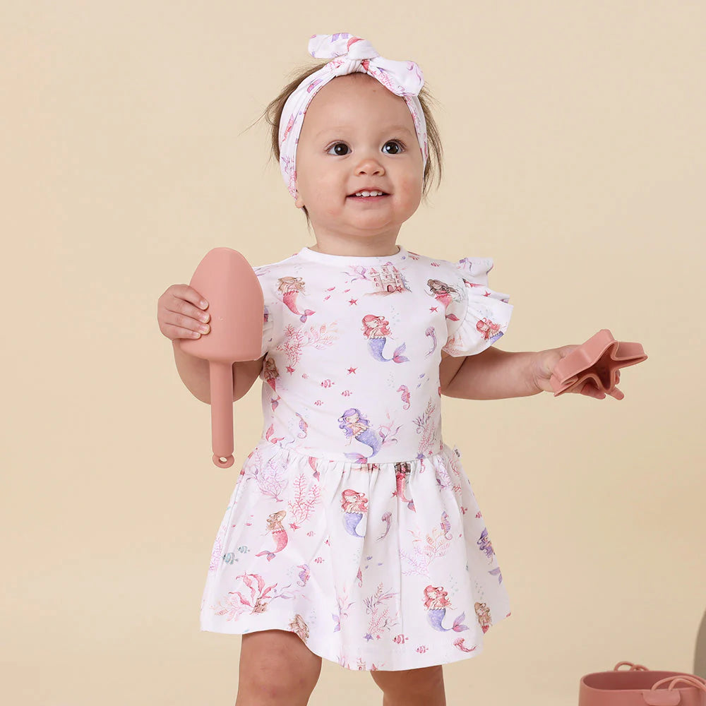 Snuggle Hunny - Mermaid Short Sleeve Organic Dress