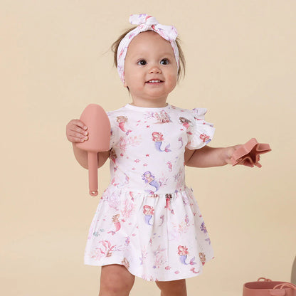 Snuggle Hunny - Mermaid Short Sleeve Organic Dress