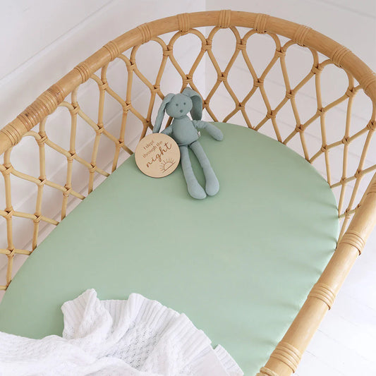 Mint Organic Bassinet Sheet / Change Pad Cover