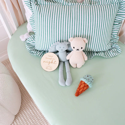 Mint Organic Fitted Cot Sheet