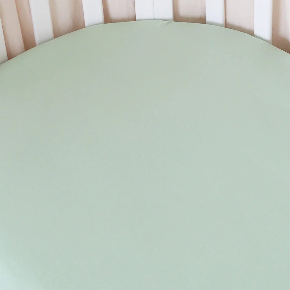 Mint Organic Fitted Cot Sheet