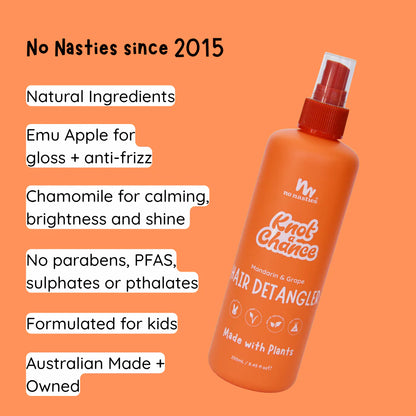 no nasties - Hair Detangler in Mandarin and Grape | 250ml