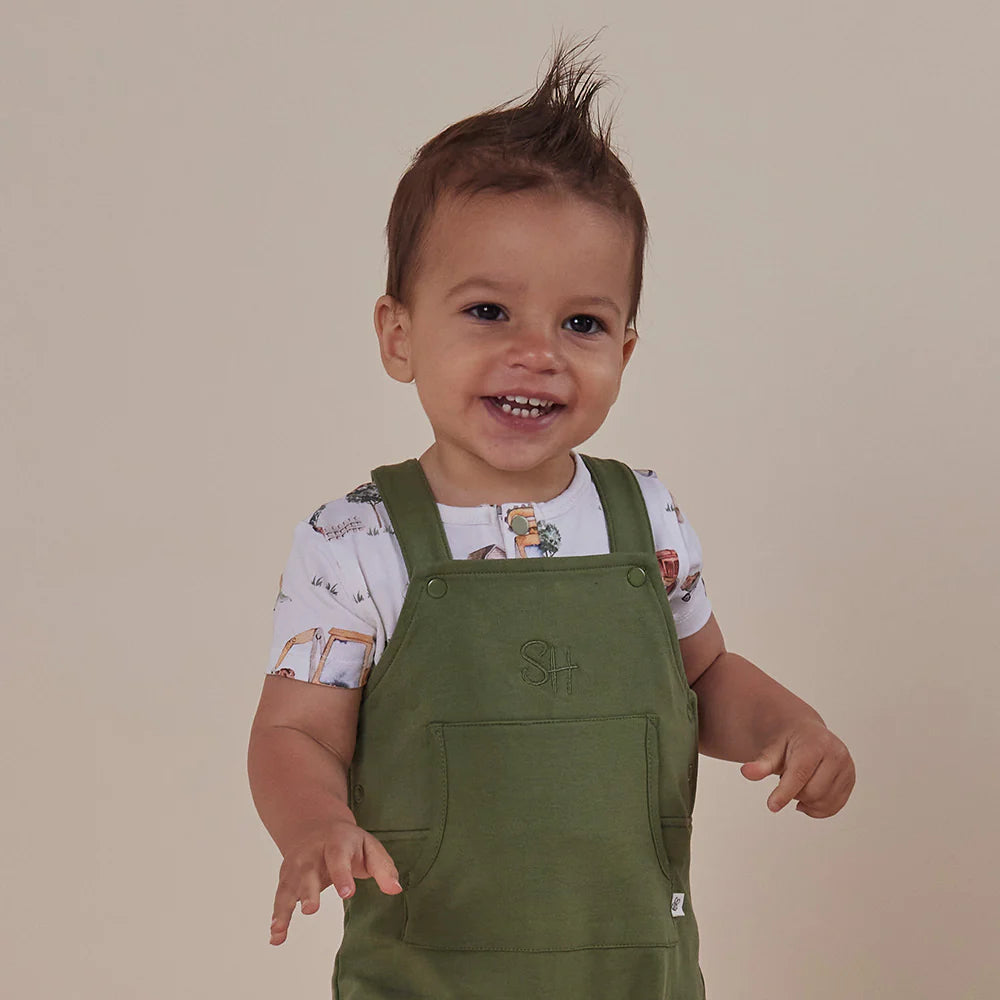 Snuggle Hunny - Olive Organic Joey Overalls