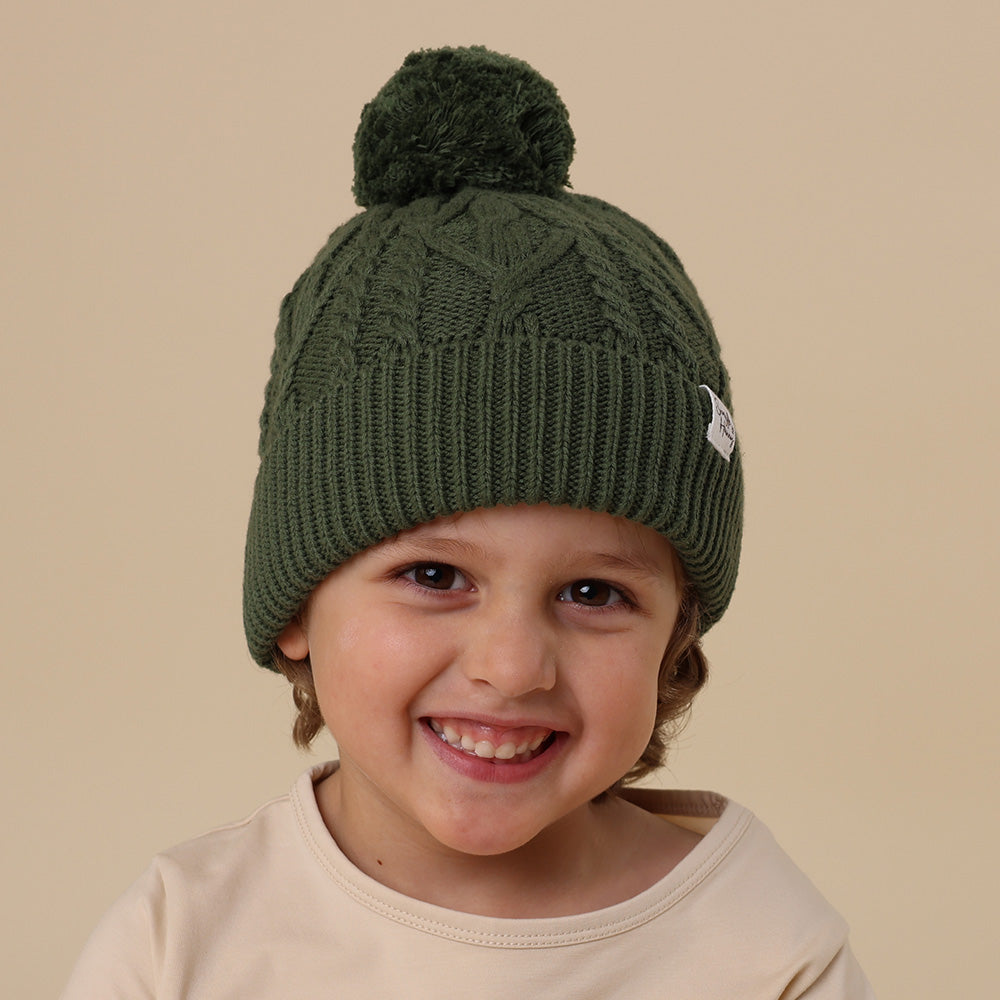 Snuggle Hunny - Olive Organic Baby Knit Beanie