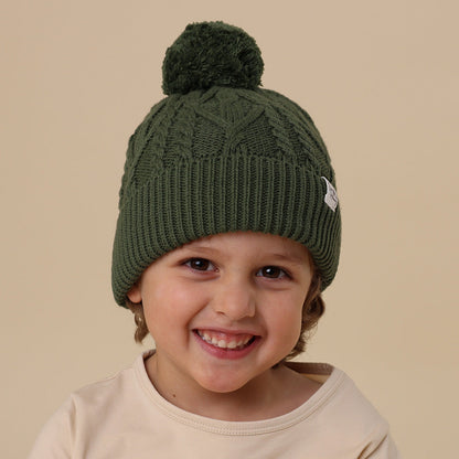 Snuggle Hunny - Olive Organic Baby Knit Beanie