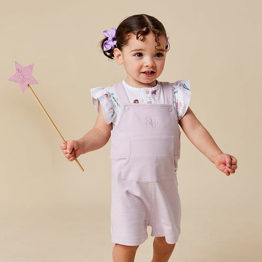 Snuggle Hunny - Orchid Organic Joey Overall Shorts
