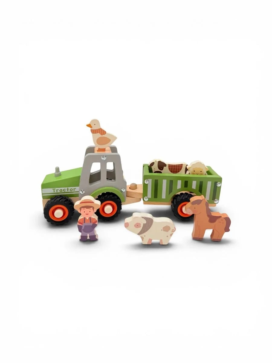 Onya Kids - Green Tractor with Farm Animals