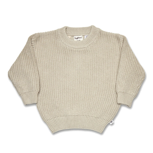 Pistachio Oversized Knit Jumper flatlay