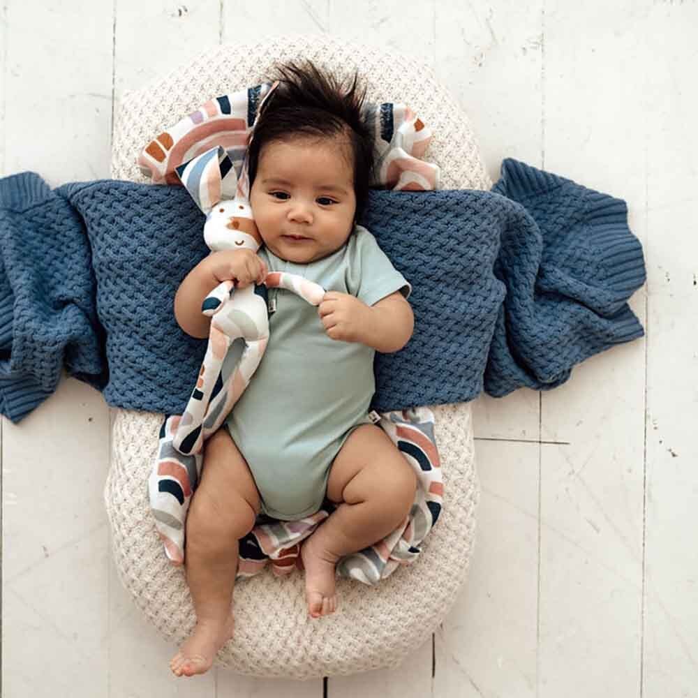 Snuggle Hunny Sage Short Sleeve Organic Bodysuit