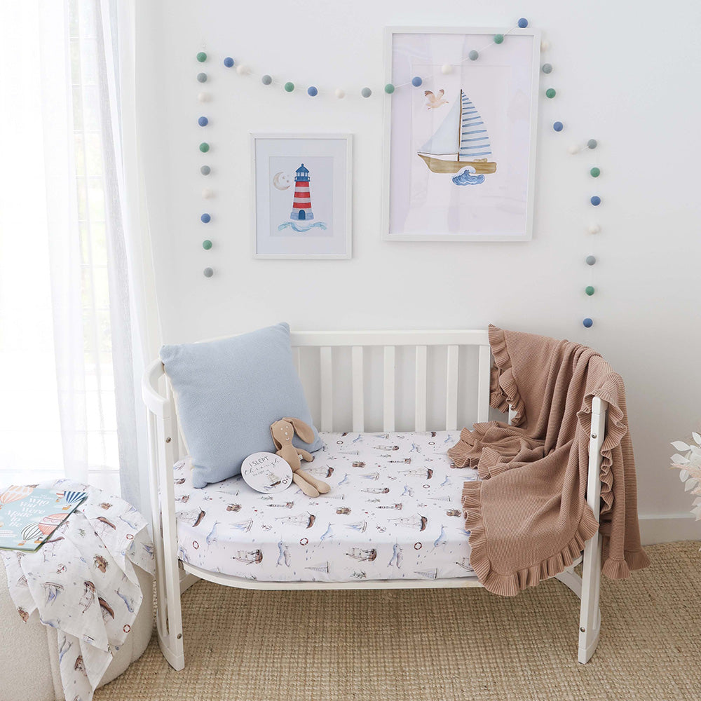 Set Sail Cot Sheet