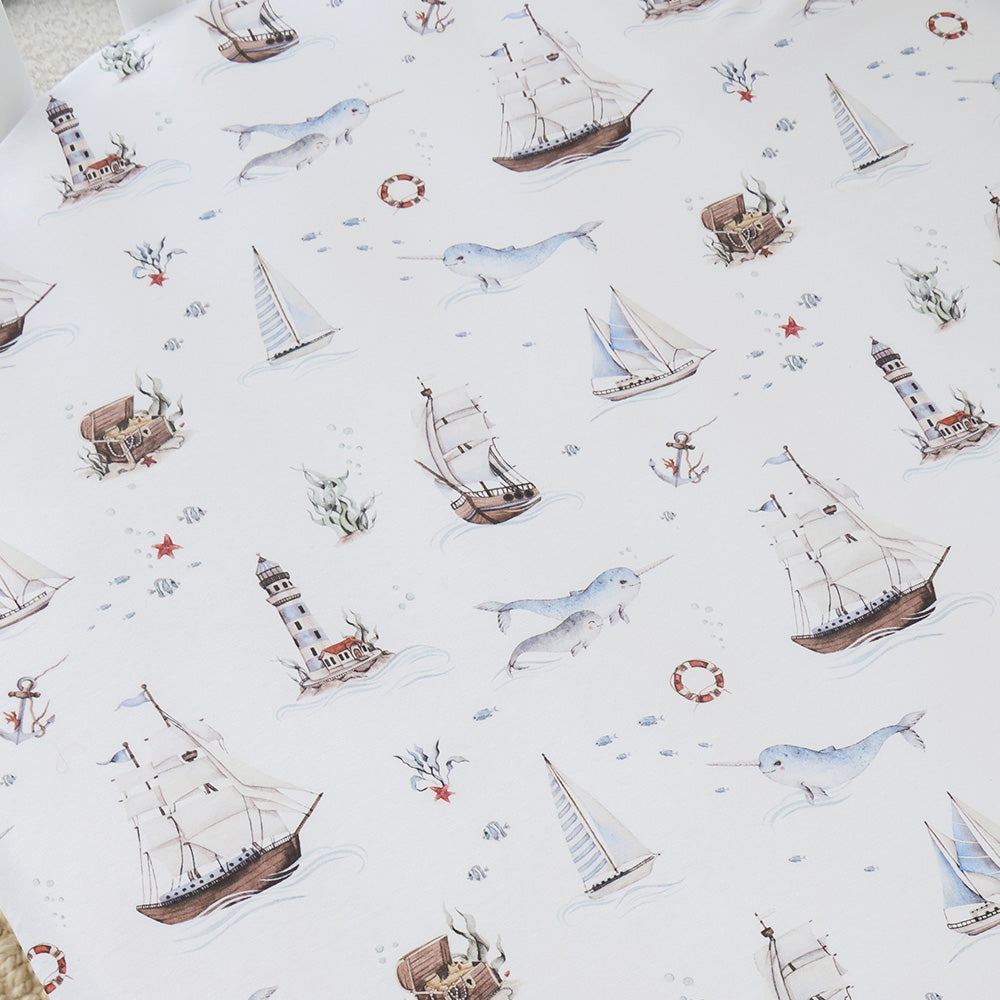 Set Sail Cot Sheet