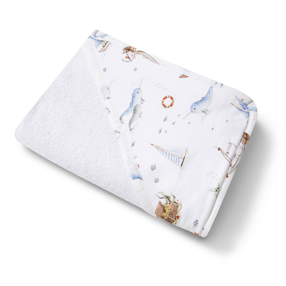 Set Sail Hooded Towel flatlay