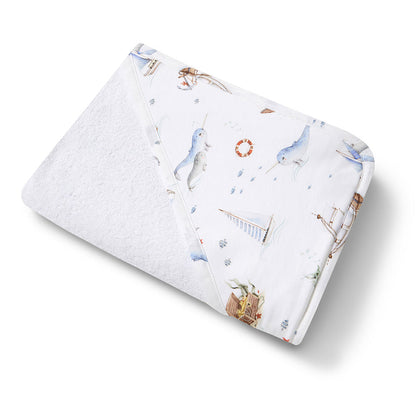 Set Sail Hooded Towel flatlay