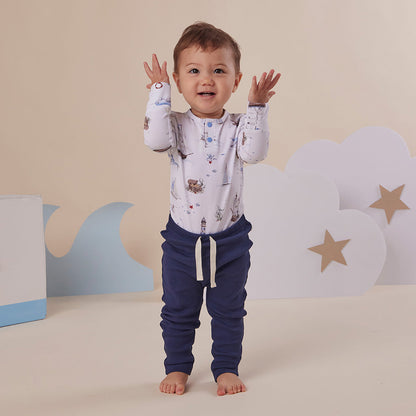 Snuggle Hunny Set Sail Long Sleeve Organic Bodysuit