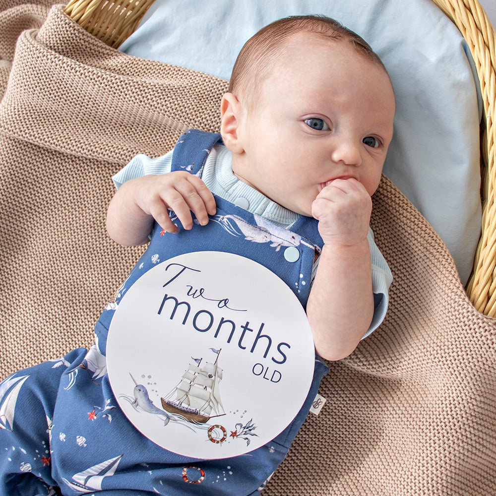 Snuggle Hunny Set Sail Organic Snuggle Overalls