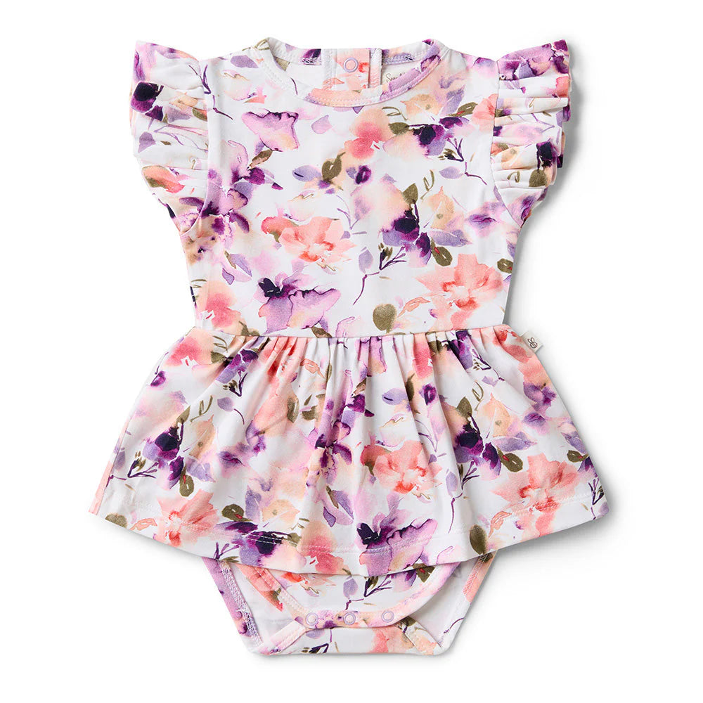 Snuggle Hunny - Blushing Beauty Short Sleeve Organic Dress