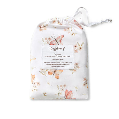 Snuggle Hunny Butterfly Bassinet Sheet / Change Pad Cover