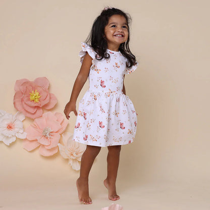 Snuggle Hunny - Butterfly Short Sleeve Organic Dress