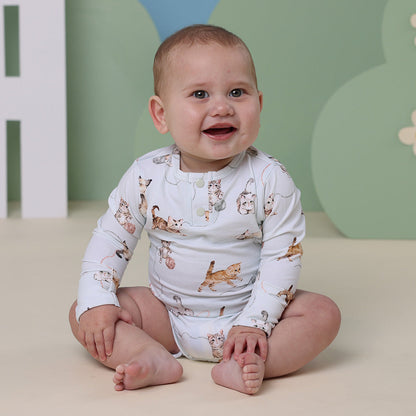 Snuggle Hunny Kittens Long Sleeve Organic Bodysuit