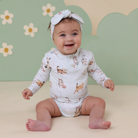 Kittens Long Sleeve Organic Bodysuit