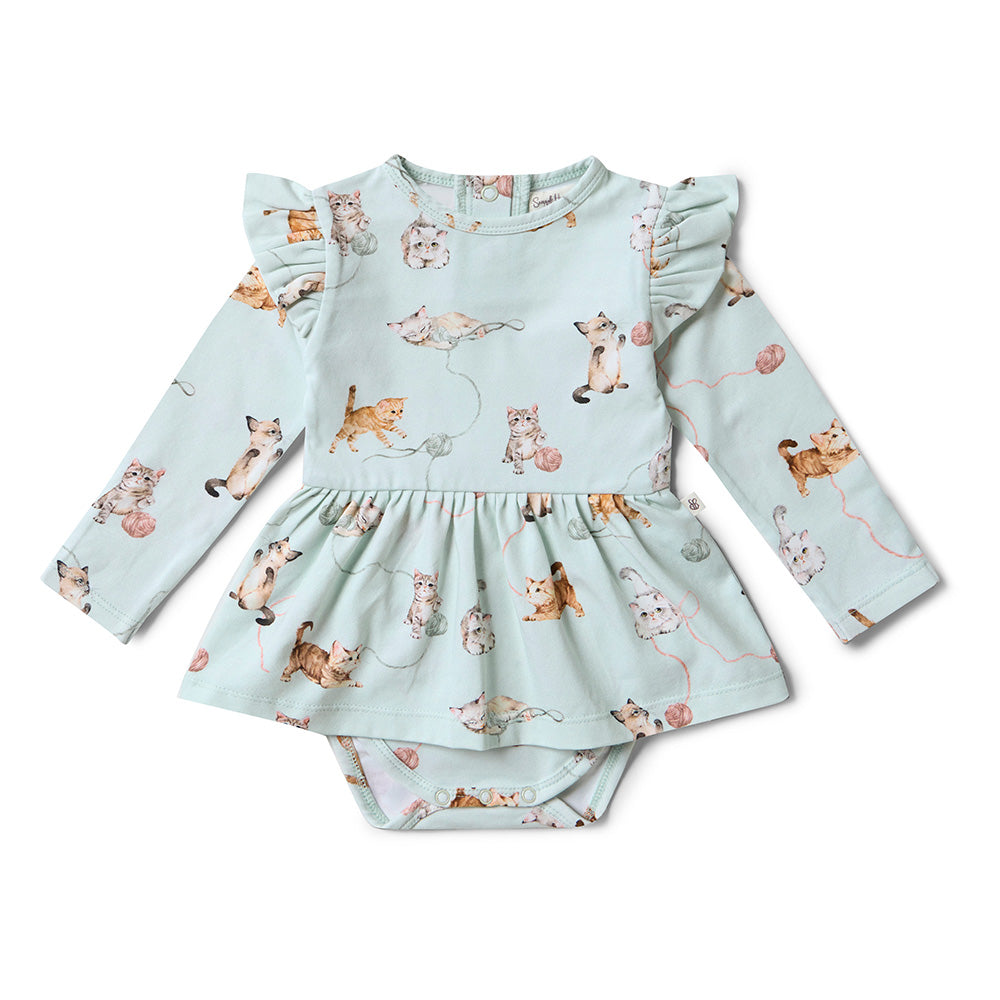 Snuggle Hunny Kittens Long Sleeve Organic Dress