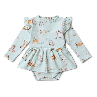 Snuggle Hunny Kittens Long Sleeve Organic Dress