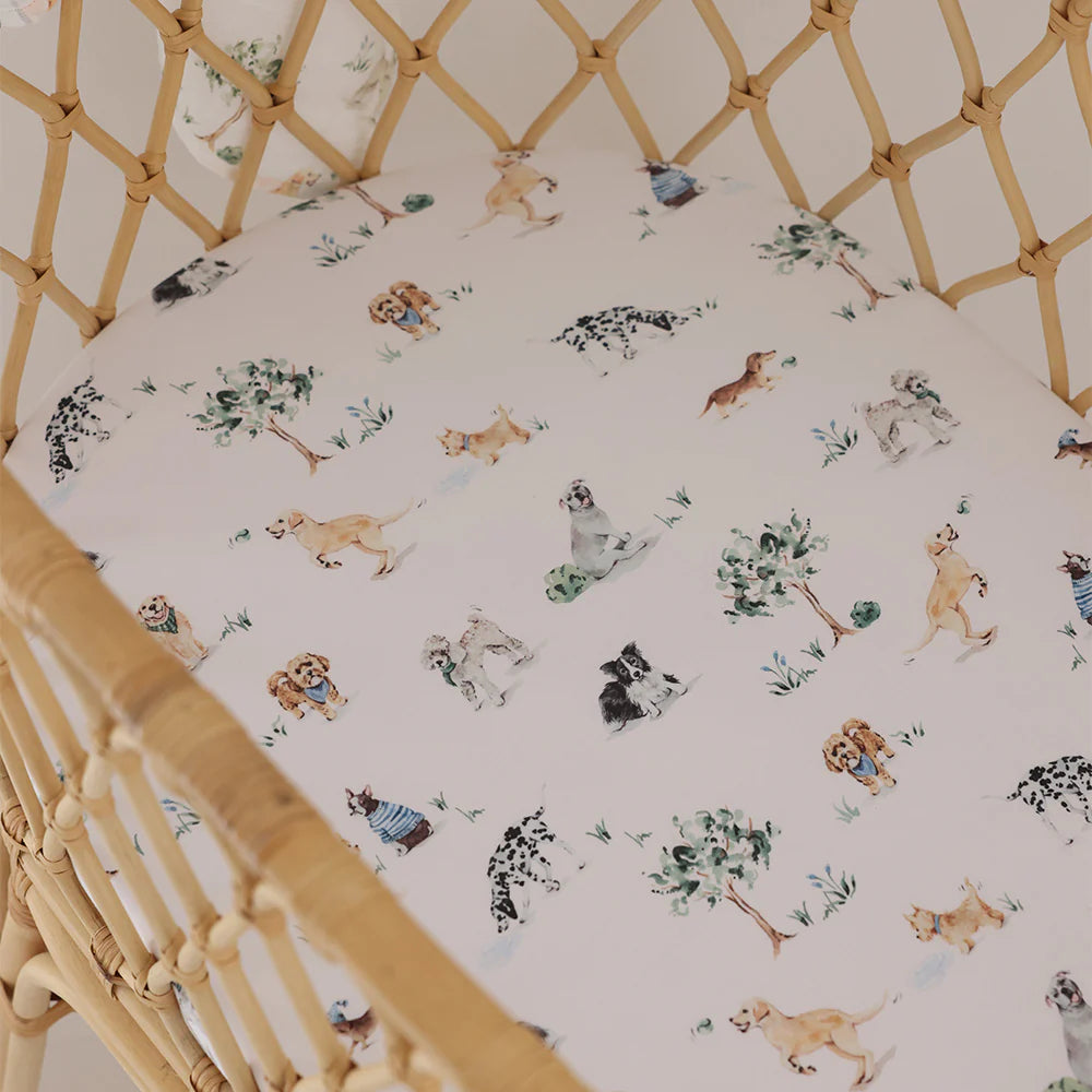 Snuggle Hunny - Dog Park Organic Bassinet / Change Pad Cover