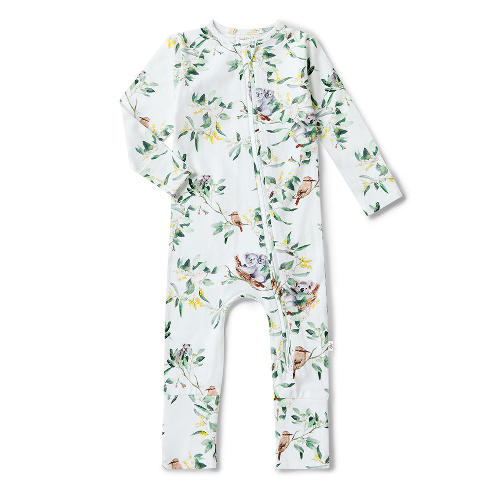 Snuggle Hunny - Eucalypt Organic Snugglesuit Convertible Romper