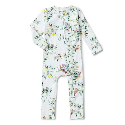 Snuggle Hunny - Eucalypt Organic Snugglesuit Convertible Romper