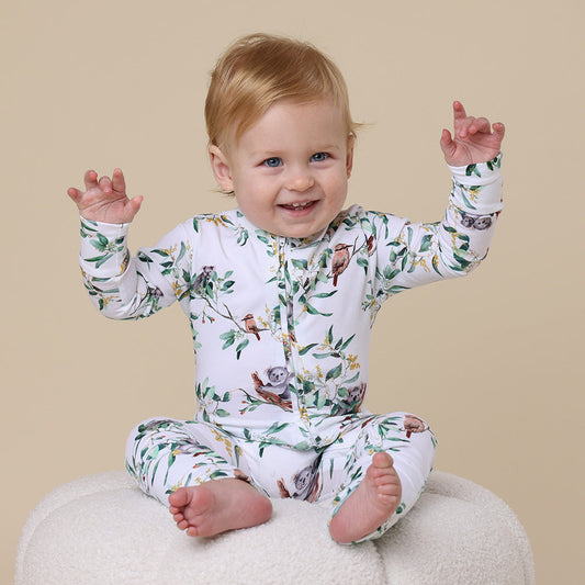 Snuggle Hunny - Eucalypt Organic Snugglesuit Convertible Romper