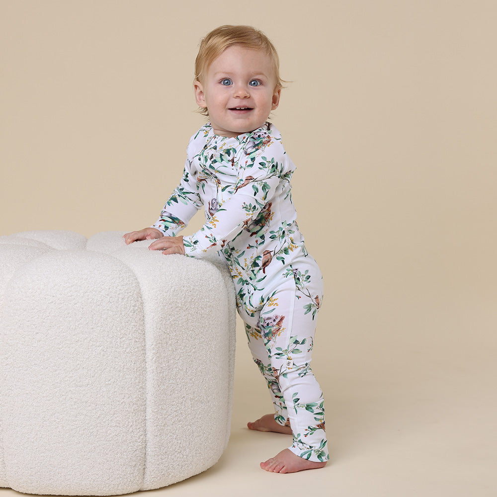 Snuggle Hunny - Eucalypt Organic Snugglesuit Convertible Romper