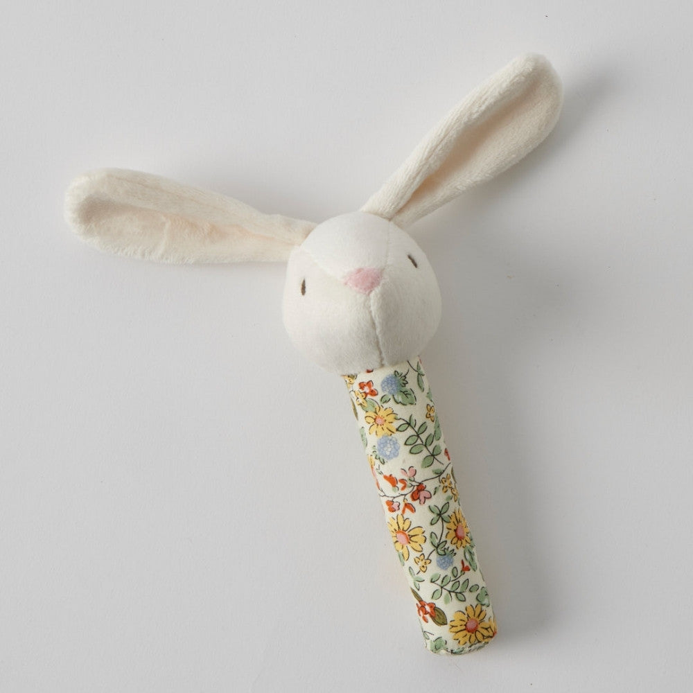 Jiggle & Giggle Soft Baby Rattle Bunny Floral