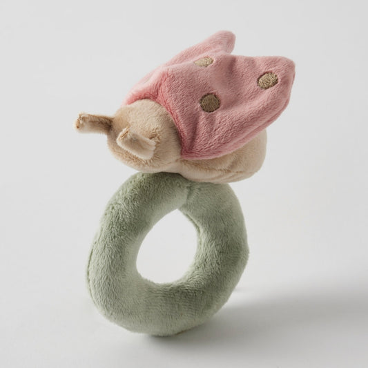 Jiggle & Giggle Soft Grip Baby Rattle Ladybird Pastel Minnie
