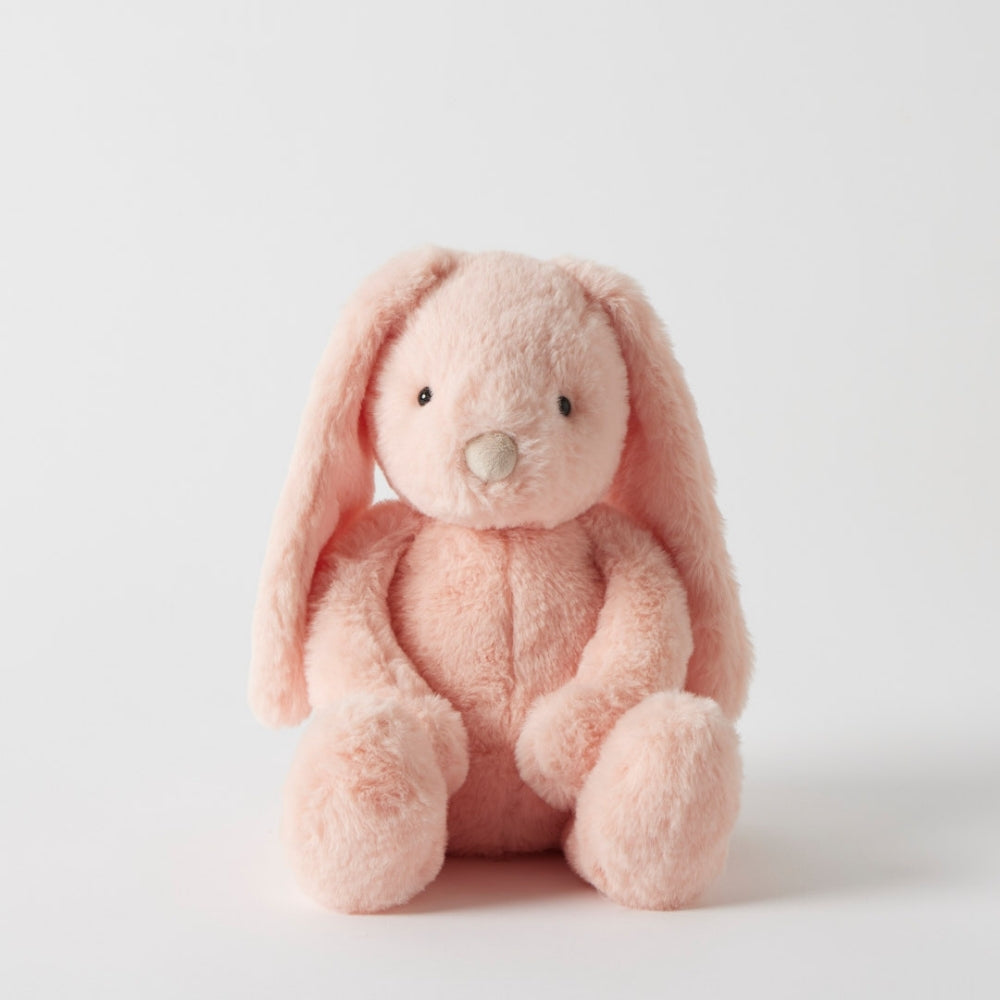 Jiggle & Giggle Soft Toy Bunny Pastel Pink Peach Medium
