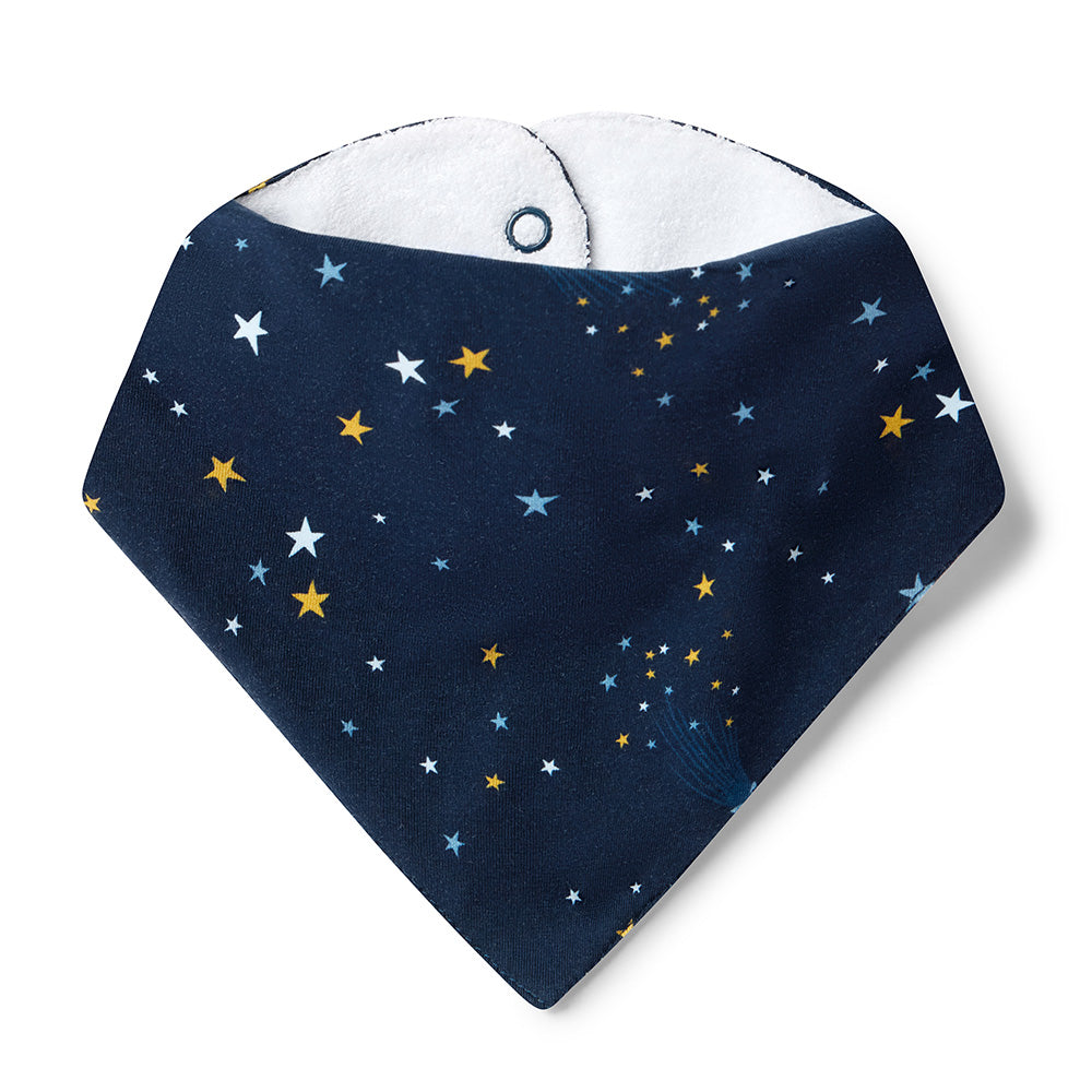 Starry Night Dribble Bib flatlay
