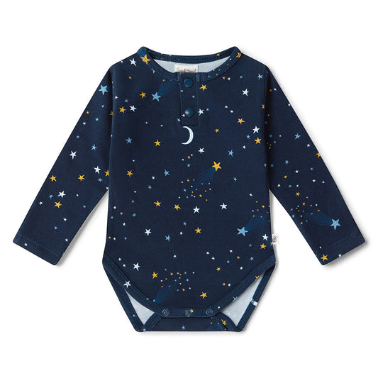 Starry Night LS Bodysuit flatlay front