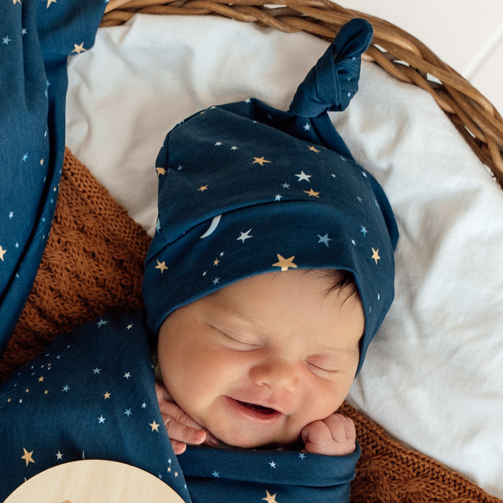 Starry Night Knotted Beanie