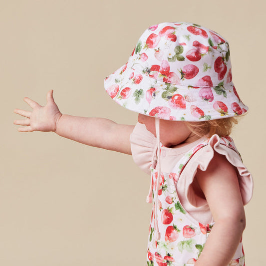 Snuggle Hunny - Strawberry Reversible Cotton Bucket Hat