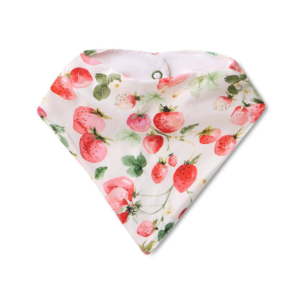 Snuggle Hunny - Strawberry Organic Dribble Bib