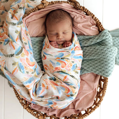 Snuggle Hunny - Summer Palm Organic Muslin Wrap