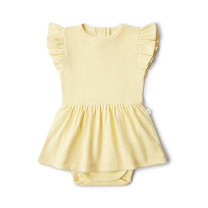 Snuggle Hunny - Sunlight Short Sleeve Organic Dress