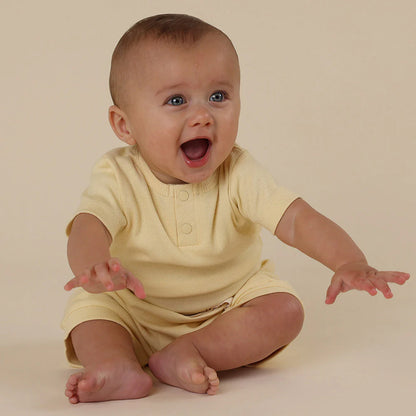 Snuggle Hunny - Sunlight Short Sleeve Organic Bodysuit