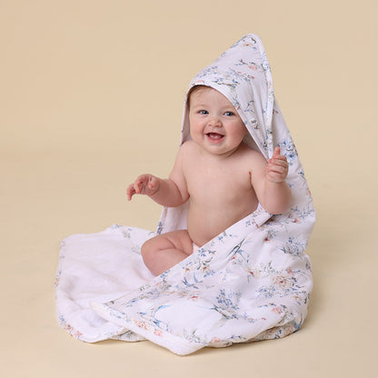 Snuggle Hunny Sweet Swallows Organic Hooded Baby Towel