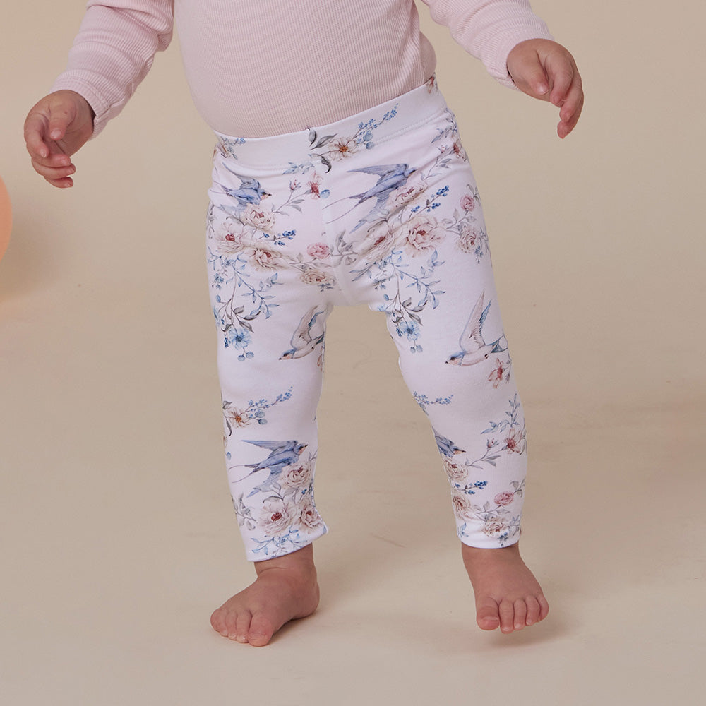 Snuggle Hunny Sweet Swallows Organic Leggings