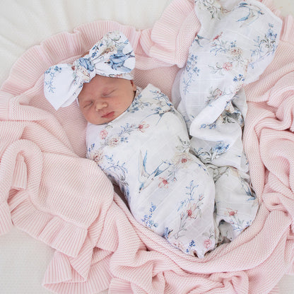 Snuggle Hunny Sweet Swallows Organic Muslin Wrap
